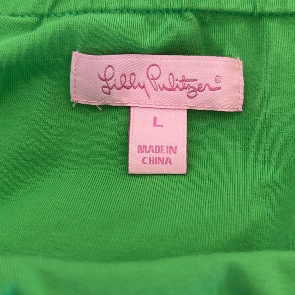 Lilly Pulitzer Fleur Neon Sunrise Orange Wild Flowers Straples , sz large - Picture 12 of 14
